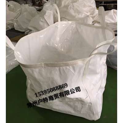 江蘇廠家批發新料白色四吊環噸袋pp袋 承重1噸橋梁預壓噸袋高清圖片 高清大圖